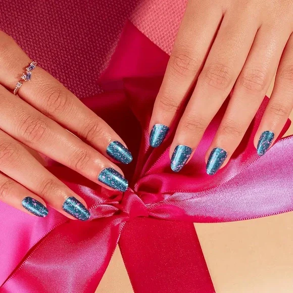 *Retired* Color Street: Frosty Nights | Teal Blue Pink Glitter Winter Holiday - Picture 5 of 11